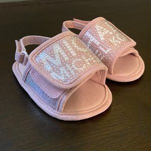 Michael Kors Baby Girl Embellished Logo Sandals/Slides NWOT